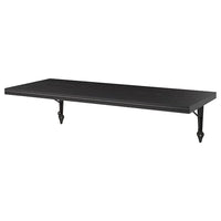 BERGSHULT / KROKSHULT wall shelf, brown-black/anthracite, 80x30 cm