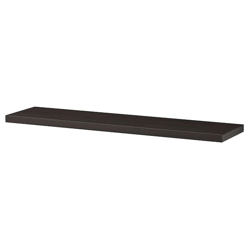 BERGSHULT - Shelf, brown-black, 80x20 cm