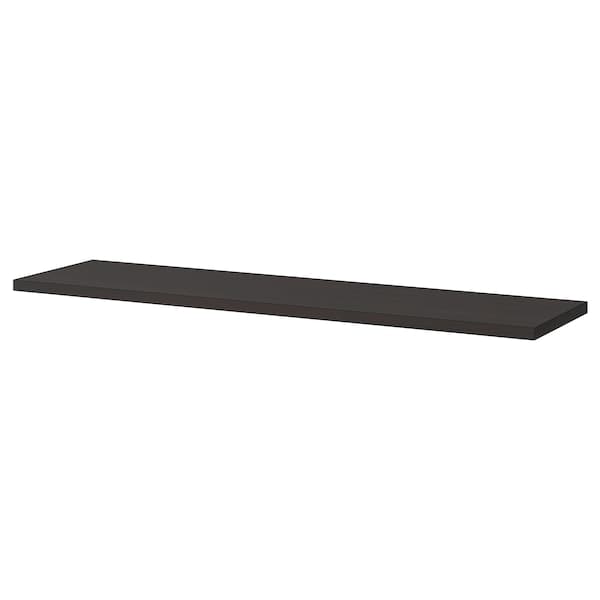 Ikea BERGSHULT - Shelf, brown-black, 120x30 cm