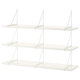 BERGSHULT / PERSHULT wall shelf combination, white/white, 120x30 cm