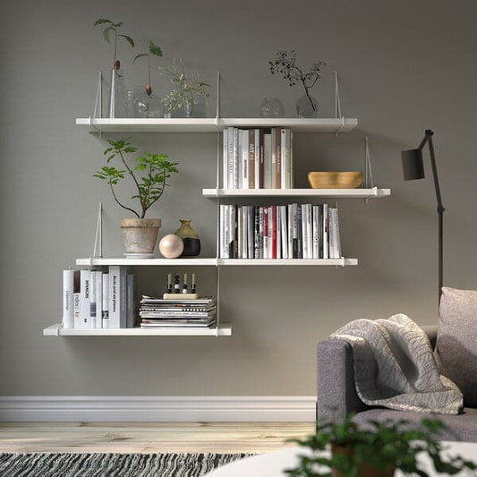 Ikea BERGSHULT / PERSHULT - Wall shelf combination, white/white