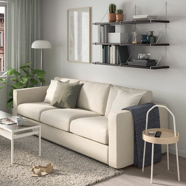 Ikea BERGSHULT / PERSHULT - Wall shelf combination, brown-black/white, 120x30 cm