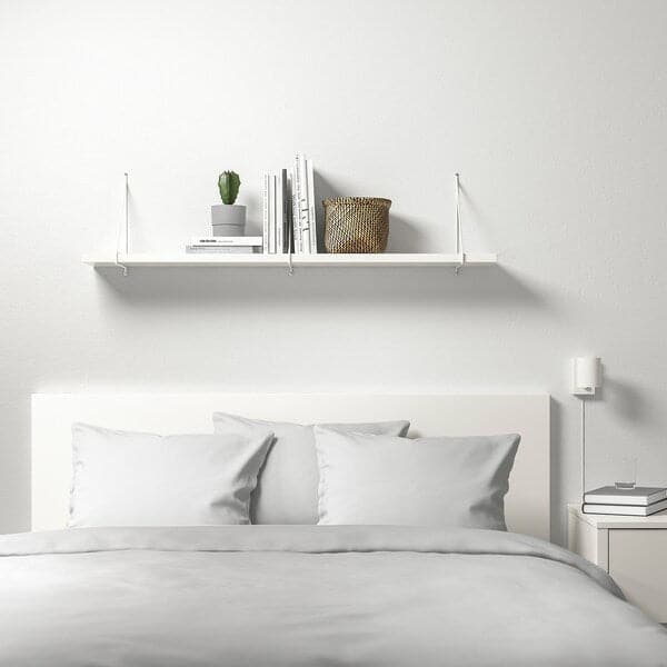 Ikea BERGSHULT / PERSHULT - Wall shelf, white/white, 120x20 cm