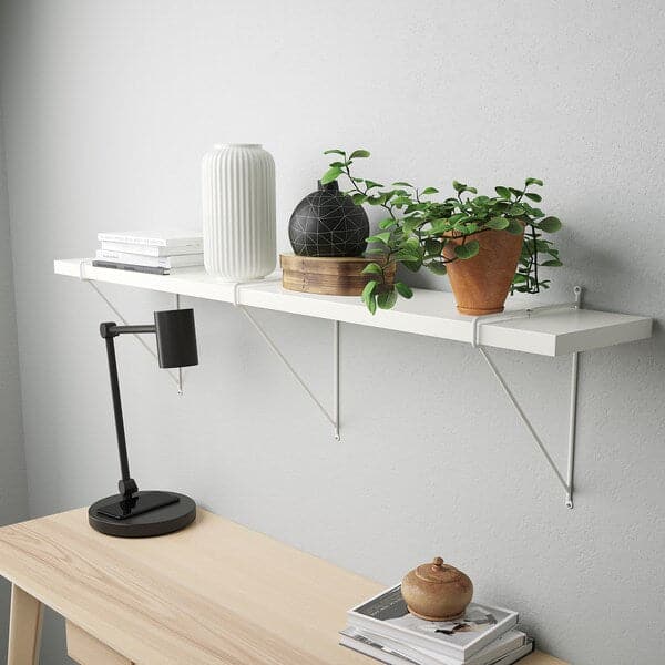 Ikea BERGSHULT / PERSHULT - Wall shelf, white/white, 120x20 cm