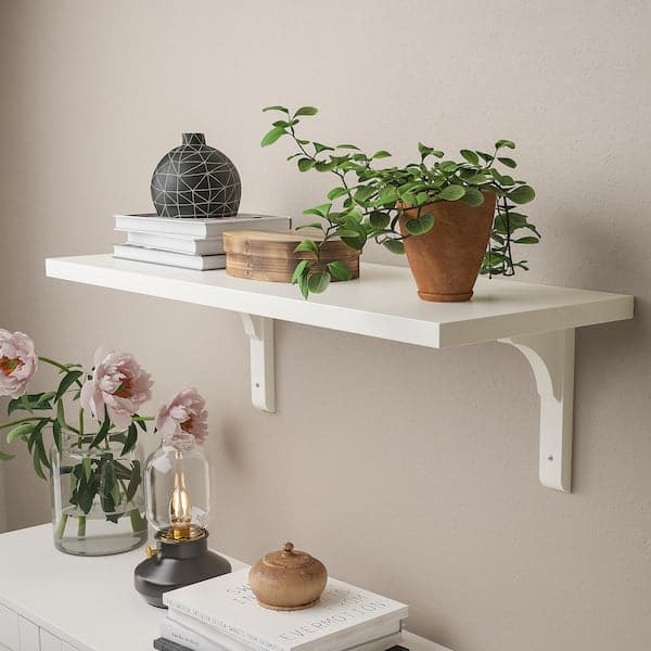 Ikea BERGSHULT / RAMSHULT - Wall shelf, white, 80x30 cm