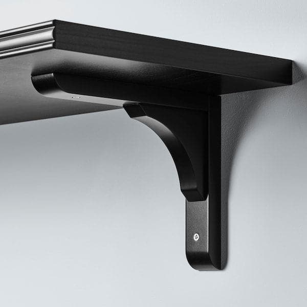 BERGSHULT / RAMSHULT - Wall shelf, brown-black, 80x30 cm - best price from Maltashopper.com 79325464