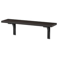 BERGSHULT / RAMSHULT wall shelf, brown-black, 80x20 cm