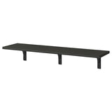 BERGSHULT / RAMSHULT wall shelf, brown-black, 120x30 cm