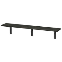 BERGSHULT / RAMSHULT wall shelf, brown-black, 120x20 cm