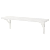 BERGSHULT / SANDSHULT wall shelf, white/white stained aspen, 80x20 cm