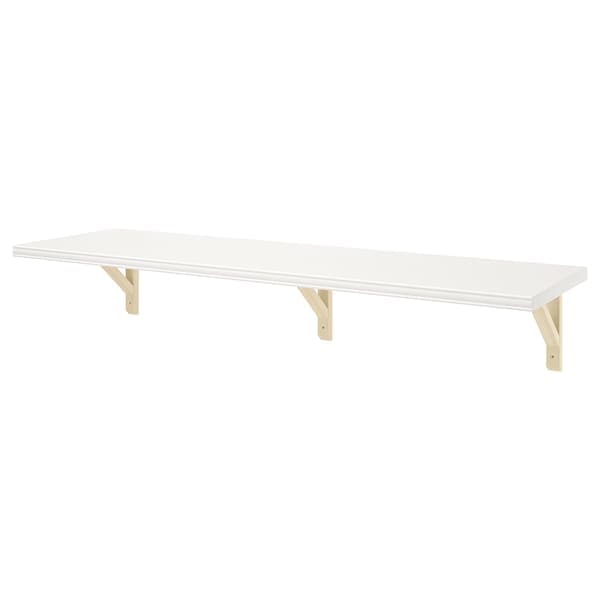 Ikea BERGSHULT / SANDSHULT - Wall shelf, white/aspen, 120x30 cm