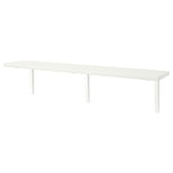 BERGSHULT / TOMTHULT shelf with bracket, white, 120x20 cm