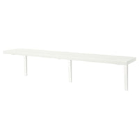 BERGSHULT / TOMTHULT shelf with bracket, white, 120x20 cm