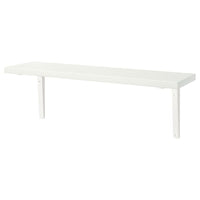BERGSHULT / TOMTHULT shelf with bracket, white, 80x20 cm