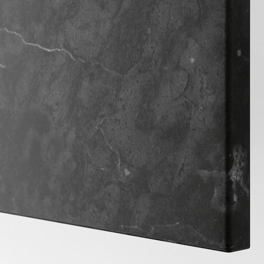 Ikea BERGSVIKEN - Drawer front, black marble effect, 60x26 cm