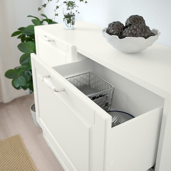 BESTÅ - Storage combination w doors/drawers, white Smeviken/Ostvik/Kabbarp white clear glass, 120x42x213 cm - best price from Maltashopper.com 79412507