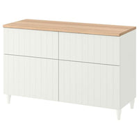 BESTÅ storage combination w doors/drawers, white/Sutterviken/Kabbarp white, 120x42x76 cm