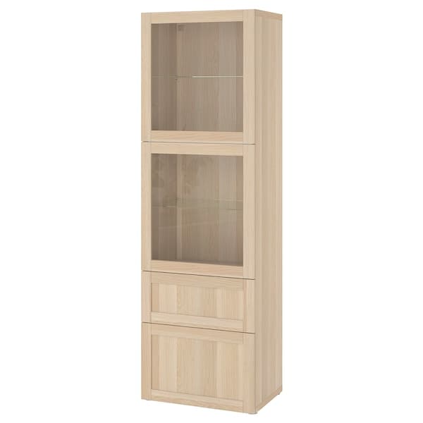 BESTÅ - Combination with glass doors , 60x42x193 cm - best price from Maltashopper.com 79421564