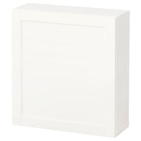BESTÅ wall-mounted cabinet combination, white/Hanviken white, 60x22x64 cm