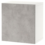 BESTÅ wall-mounted cabinet combination, white Kallviken/light grey concrete effect, 60x42x64 cm