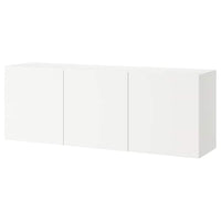 BESTÅ wall-mounted cabinet combination, white/Lappviken white, 180x42x64 cm