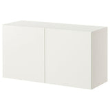 BESTÅ wall-mounted cabinet combination, white/Lappviken white, 120x42x64 cm