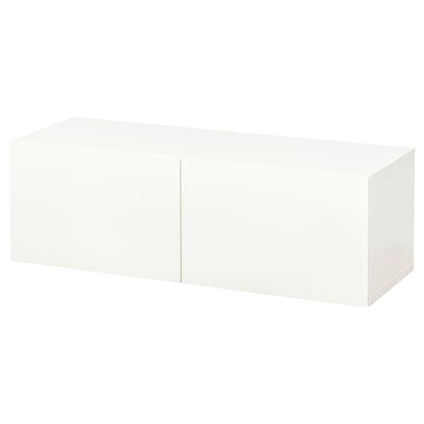 Ikea BESTÅ - Wall-mounted cabinet combination, white/Lappviken white, 120x42x38 cm