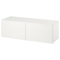 BESTÅ wall-mounted cabinet combination, white/Laxviken white, 120x42x38 cm