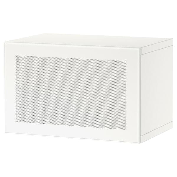 Ikea BESTÅ - Wall-mounted cabinet combination, white/Mörtviken white, 60x42x38 cm