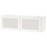 BESTÅ wall-mounted cabinet combination, white/Mörtviken white, 120x42x38 cm