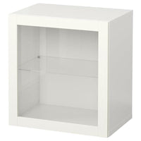BESTÅ wall-mounted cabinet combination, white/Sindvik white, 60x42x64 cm