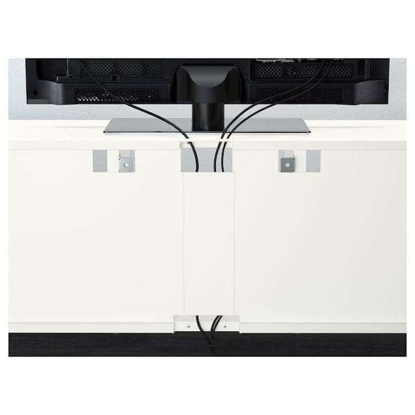 Ikea BESTÅ - TV storage combination/glass doors, white Sutterviken/Sindvik white clear glass, 300x42x231 cm