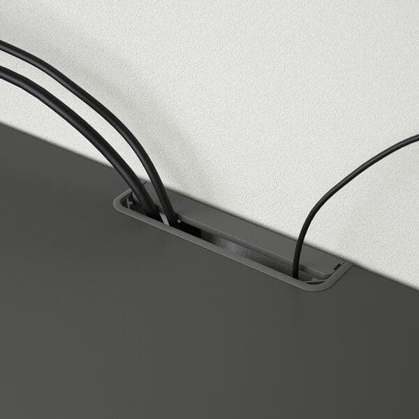 Ikea BESTÅ - TV storage combination/glass doors, dark grey Lappviken/Sindvik dark grey, 300x42x231 cm