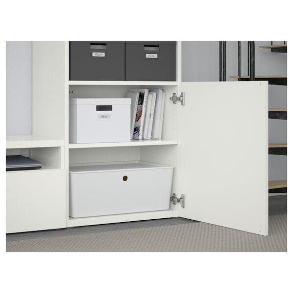 Ikea BESTÅ / LACK - TV storage combination, white, 240x42x193 cm
