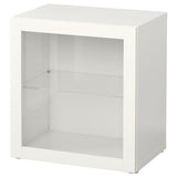 BESTÅ shelf unit with glass door, white/Sindvik white clear glass, 60x42x64 cm