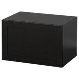 BESTÅ shelf unit with door, black-brown/Hanviken black-brown, 60x42x38 cm