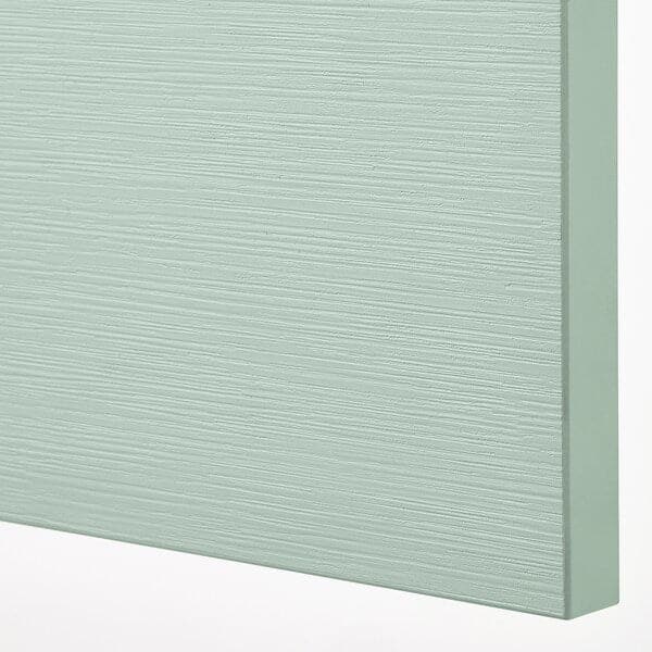 Ikea BESTÅ - Storage combination with doors, white/Hjortviken pale grey-green, 120x42x202 cm