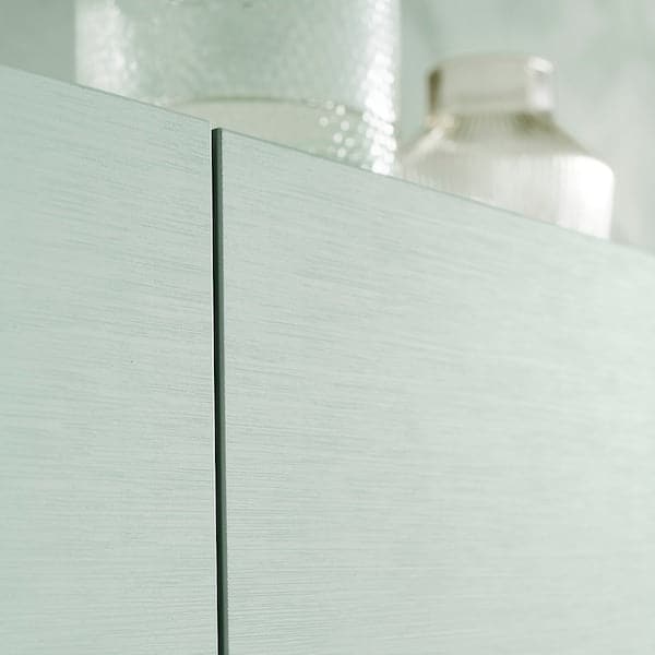 BESTÅ - Storage combination with doors, white/Hjortviken/Stubbarp pale grey-green, 180x42x74 cm - best price from Maltashopper.com 09421727