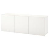 BESTÅ storage combination with doors, white/Laxviken white, 180x42x65 cm