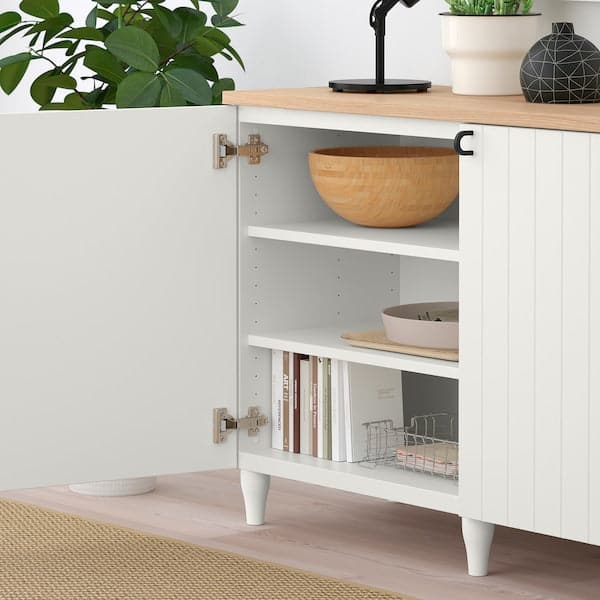 BESTÅ - Storage combination with doors, white/Sutterviken/Kabbarp white, 180x42x76 cm - best price from Maltashopper.com 29387765