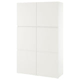BESTÅ storage combination with doors, white/Västerviken white, 120x42x193 cm
