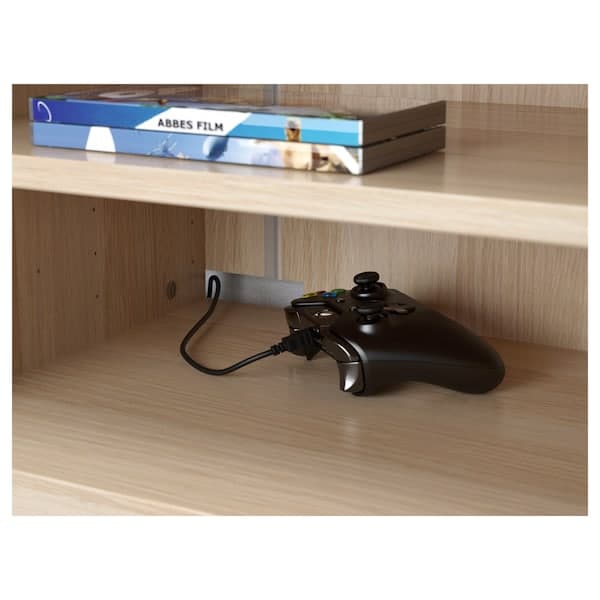 BESTÅ - TV bench with doors, white stained oak effect Kallviken/Stubbarp/dark grey concrete effect, 120x42x74 cm - Premium Entertainment Centers & TV Stands from Ikea - Just €259.99! Shop now at Maltashopper.com