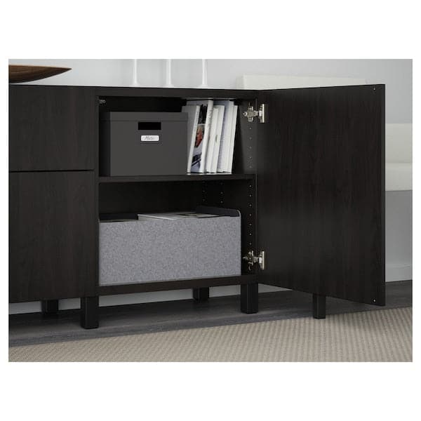 Ikea BESTÅ - Storage combination with drawers, black-brown/Lappviken/Stubbarp black-brown, 180x42x74 cm