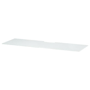 BESTÅ - Top panel for TV, glass white/light green, 120x40 cm - best price from Maltashopper.com 10540772