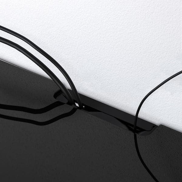 BESTÅ - Top panel for TV, glass black, 180x40 cm - best price from Maltashopper.com 00295304