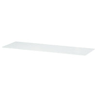 BESTÅ top panel, glass white/light green, 120x40 cm