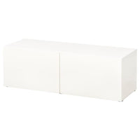 BESTÅ shelf unit with doors, white/Lappviken white, 120x42x38 cm