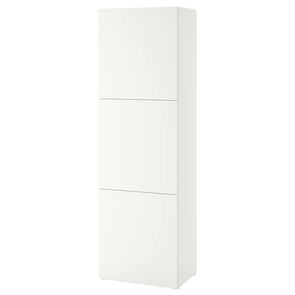 BESTÅ - Shelf unit with doors, white Lappviken/white, 60x42x193 cm - best price from Maltashopper.com 39429699