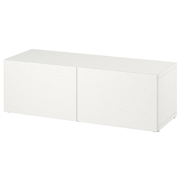 Ikea BESTÅ - Shelf unit with doors, white/Laxviken white, 120x42x38 cm