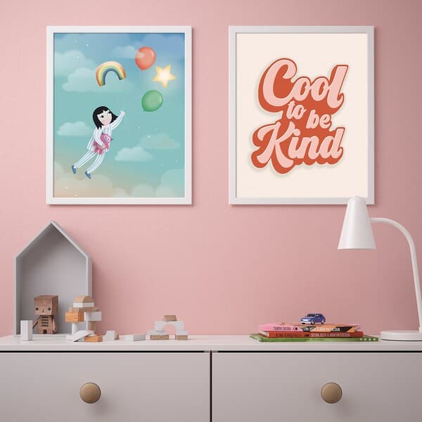 Ikea BILD - Poster, cool to be kind rosso, , 40x50 cm
